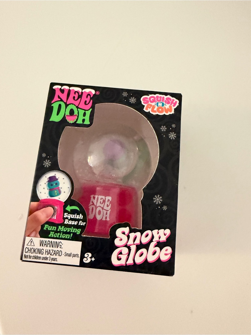NeeDoh Pink Snow Globe new and authentic